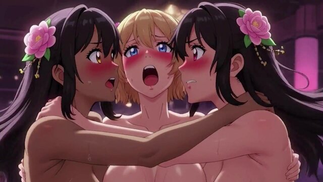 Henta Lesbian Threesome at a Private Party Part 2 - Electro Blues